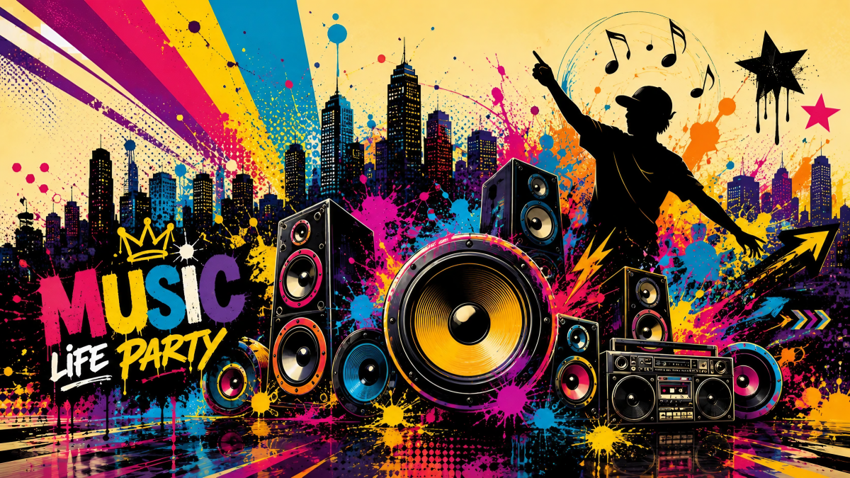 Music life party wallpaper