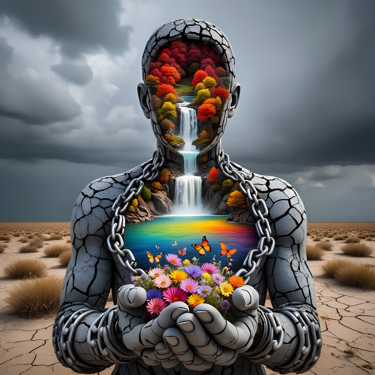 A surreal digital artwork