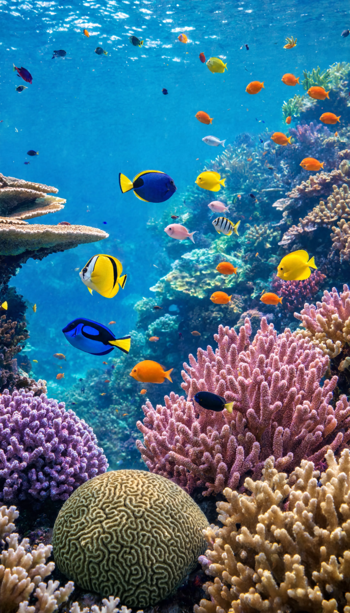 Colorful Fish And Corals