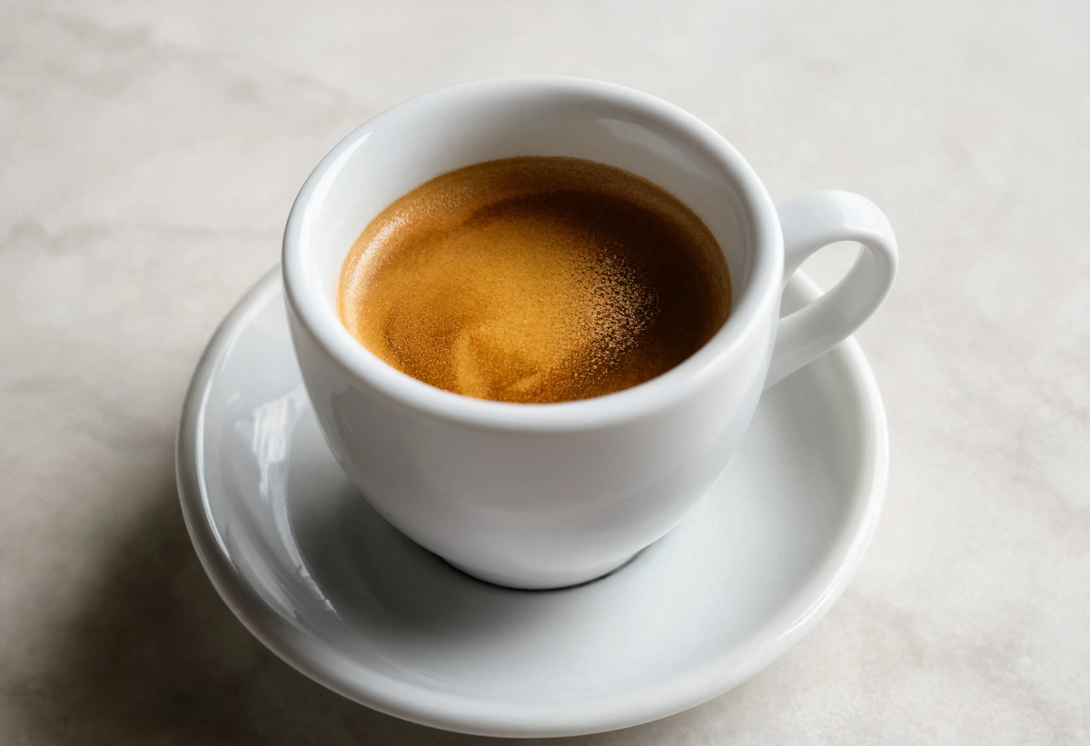 Espresso In White Cup