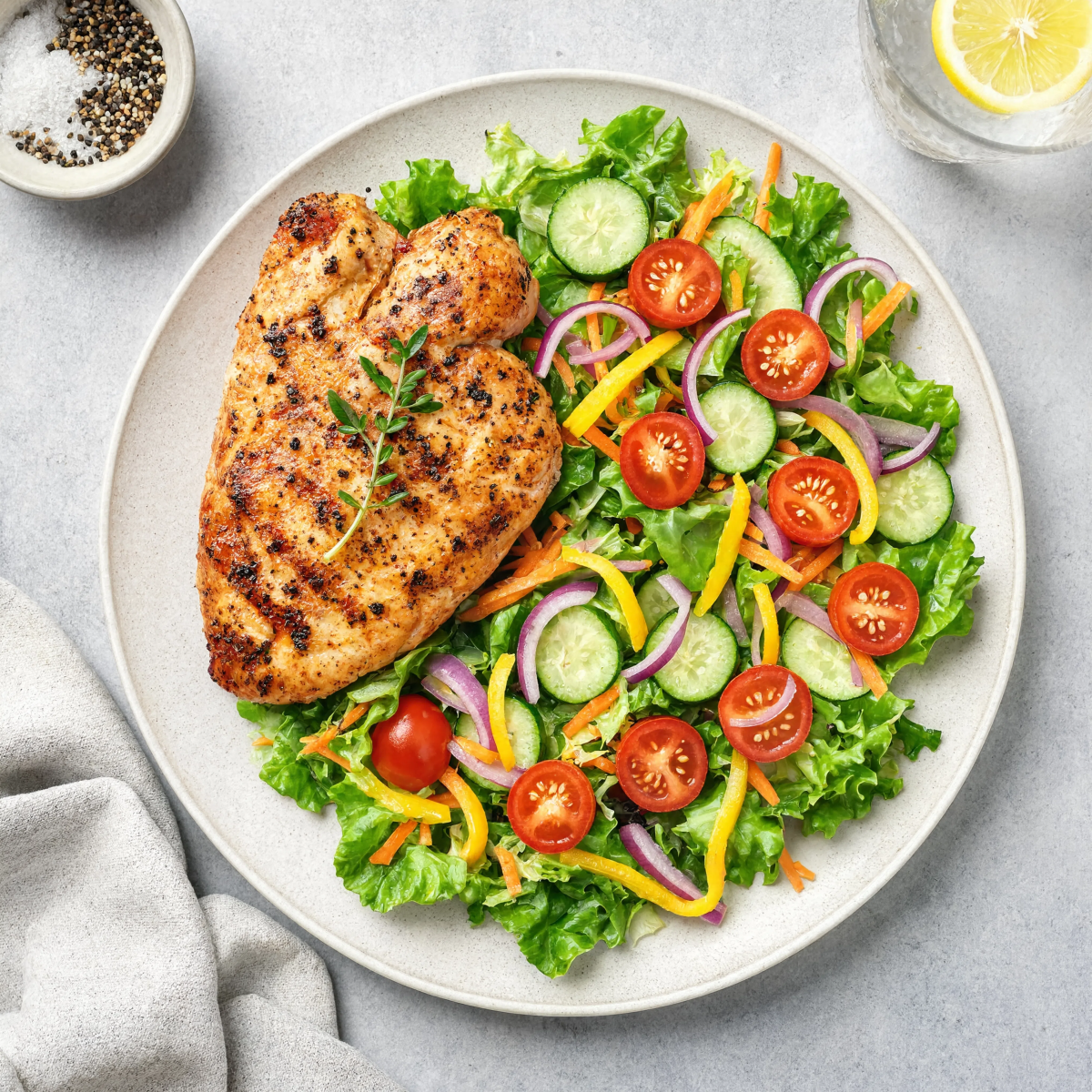 Healthy Chicken   Salad Lunch