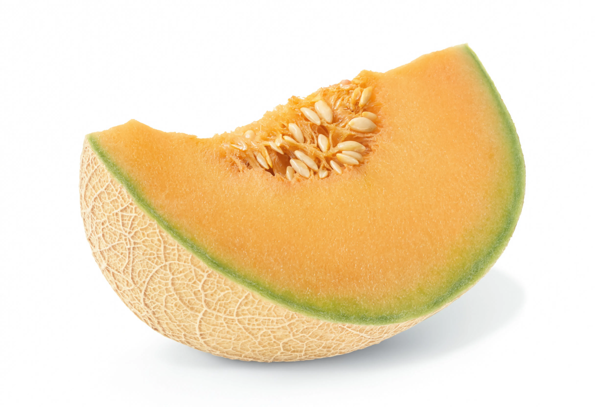 Melon Slice On White
