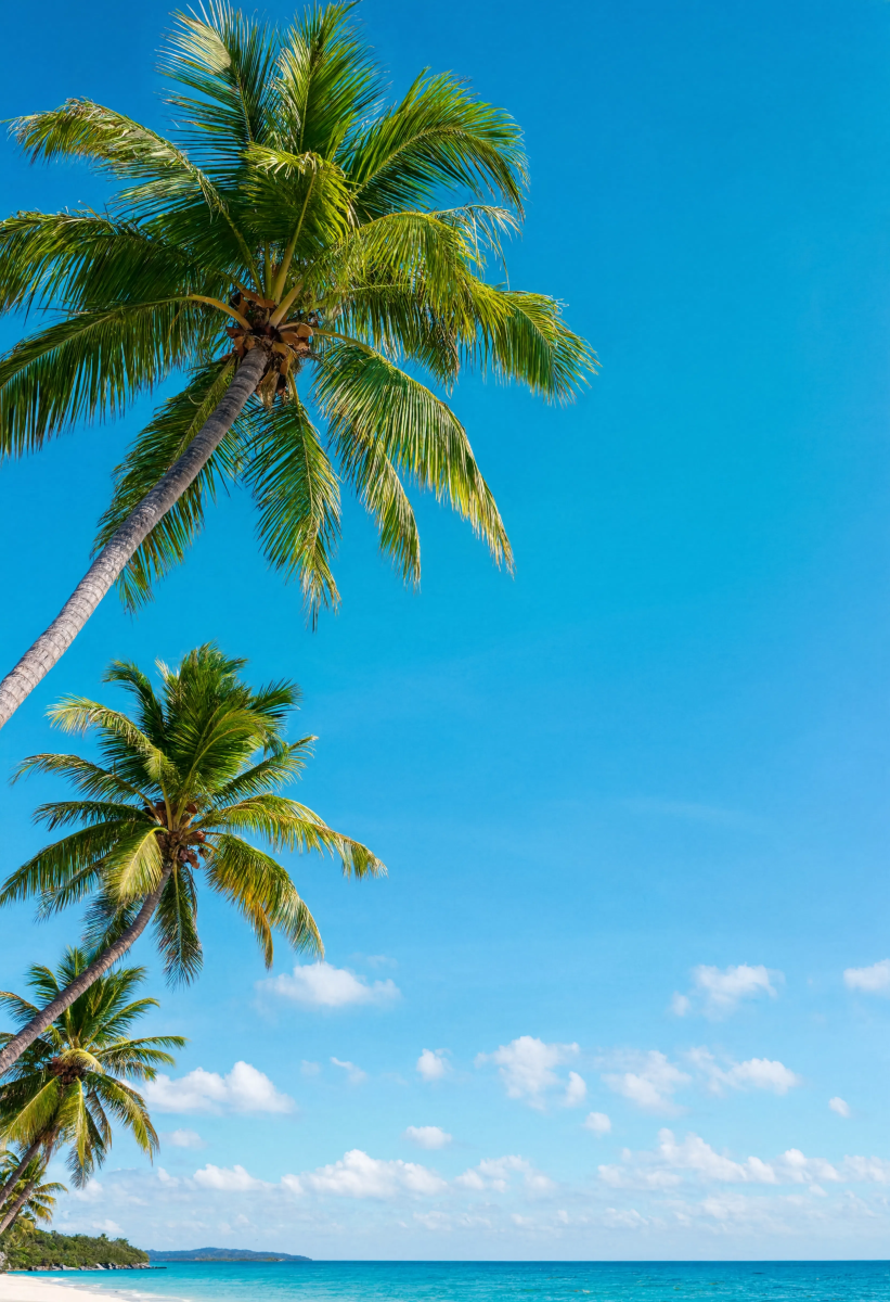 Palms Against Blue Sky