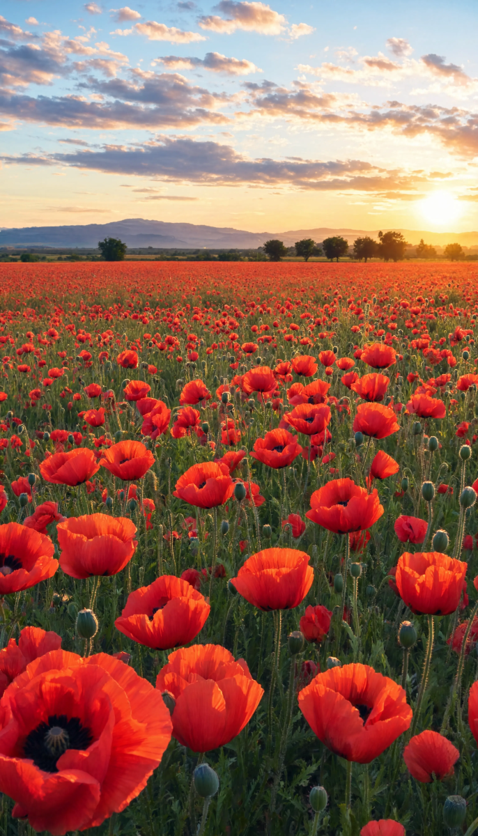 Poppy Field Landscape