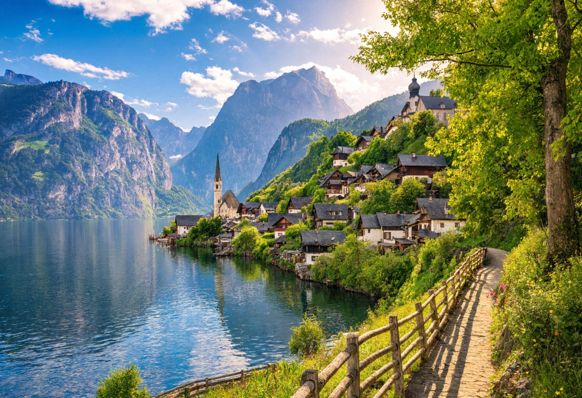 1Beautiful Village Composition