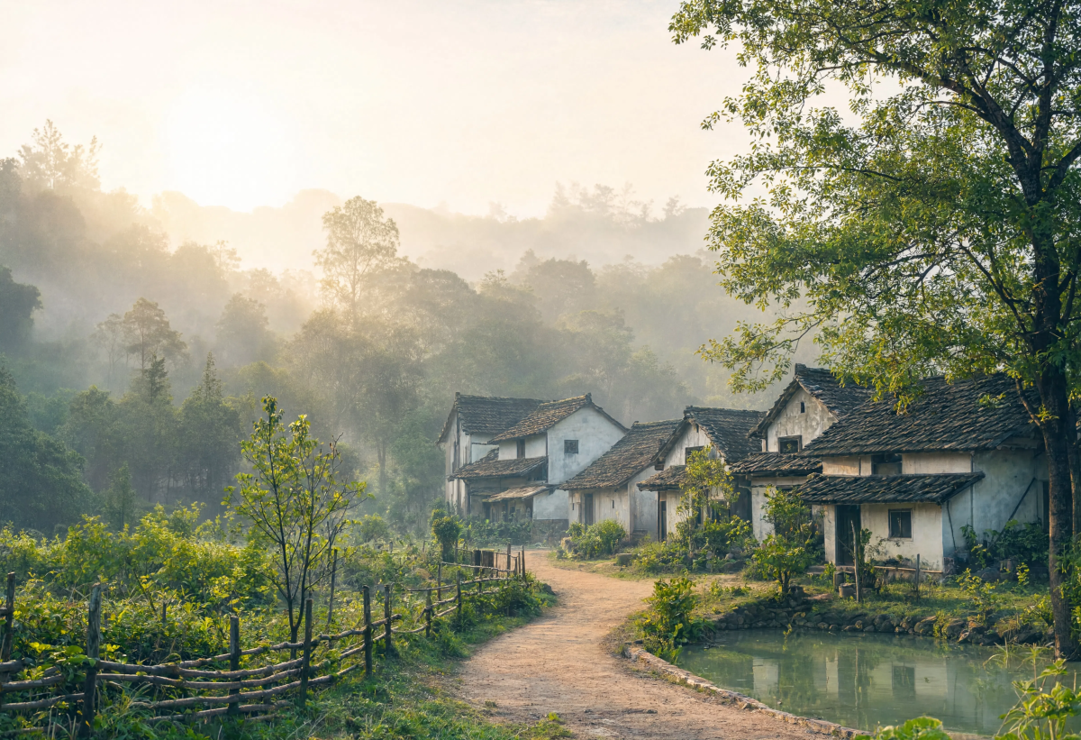 Beautiful Village Morning
