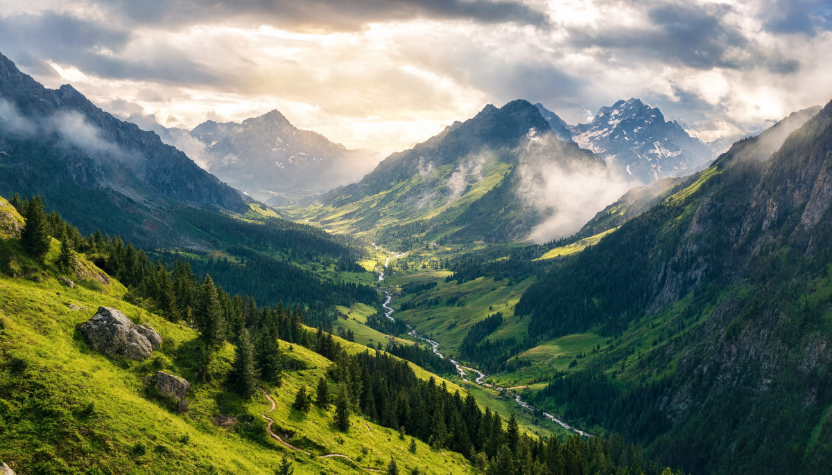 Beautiful Valley Scene