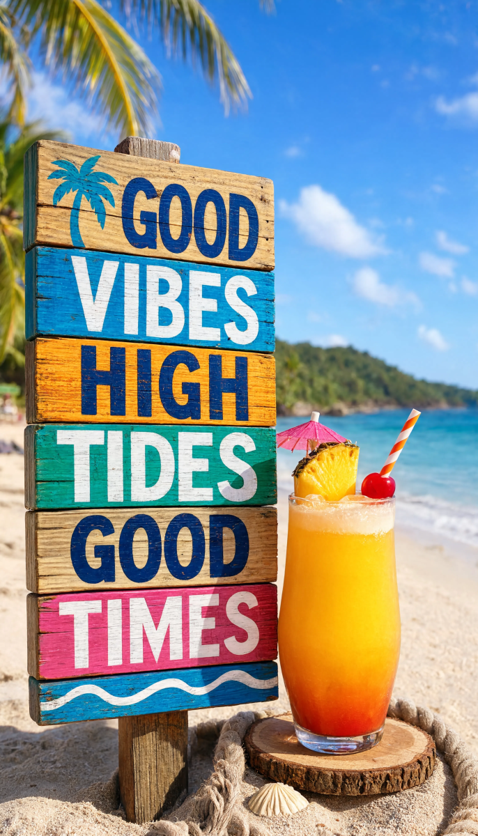 Beach Sign And Drink Mobile