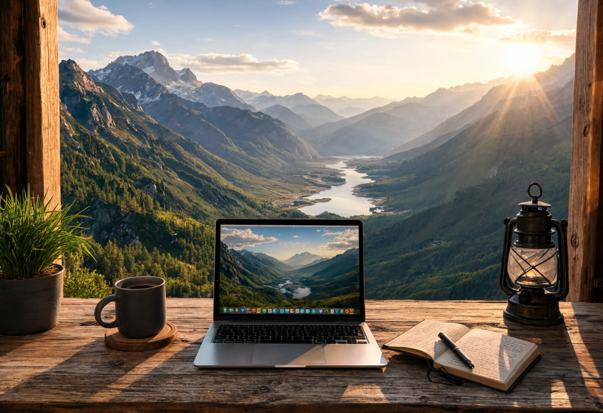 Beautiful workspace adventure