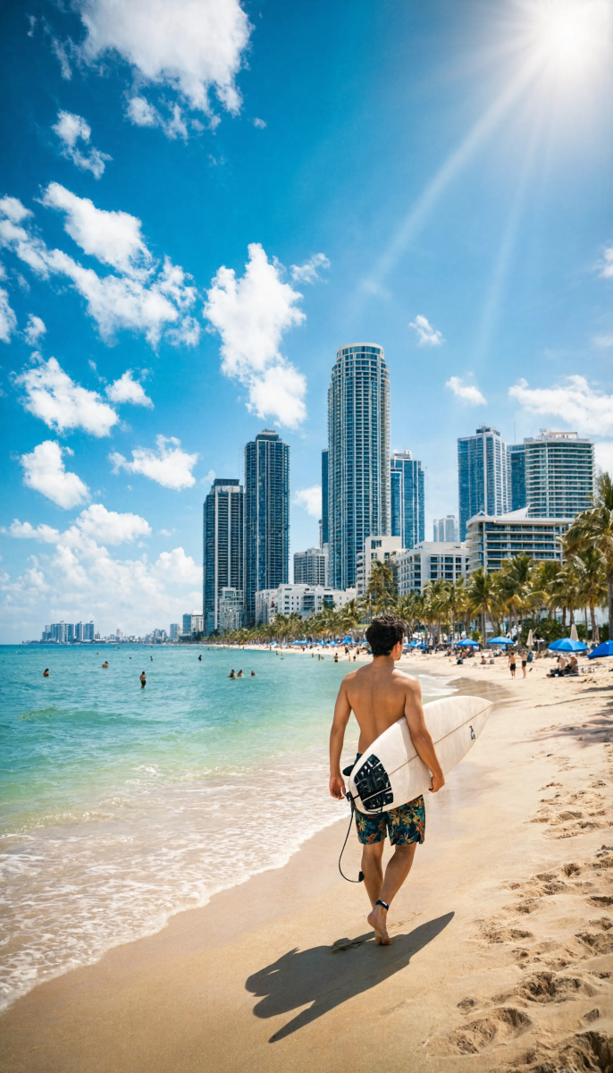 Bright beach lifestyle wallpaper