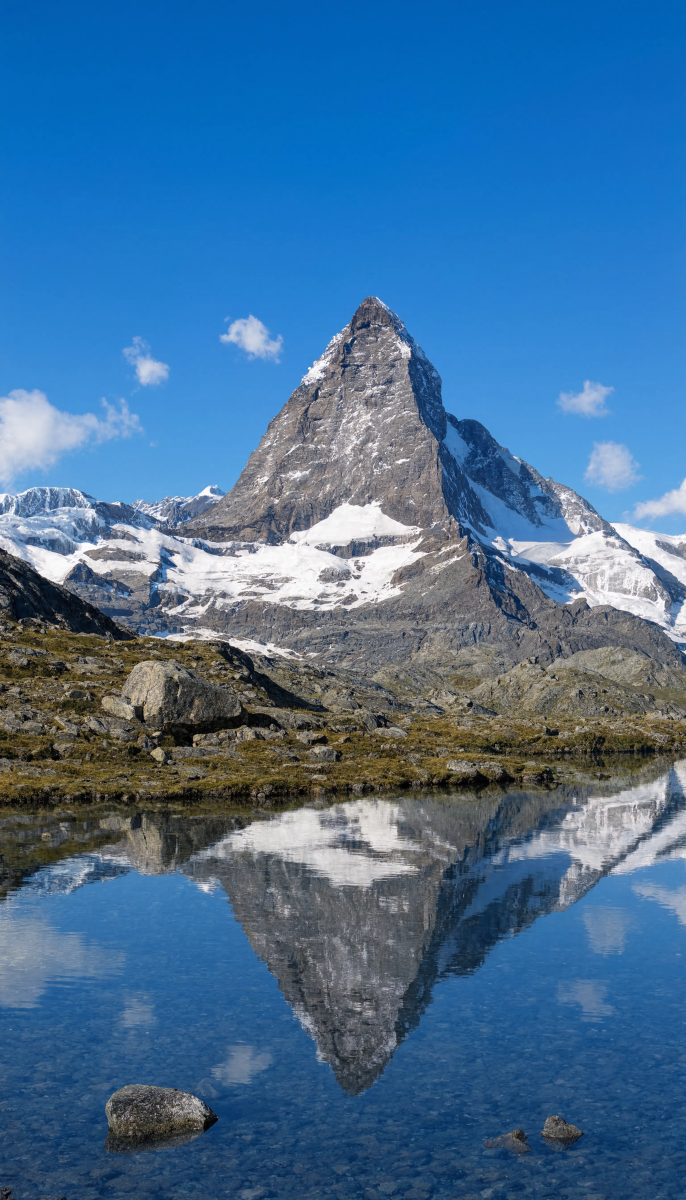 Matterhorn clear sky reflection