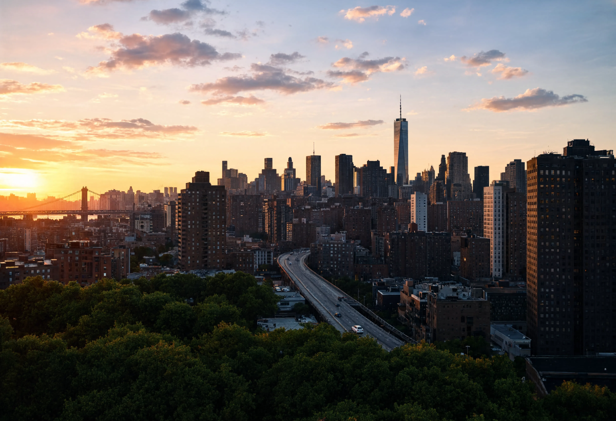 Beautiful city perspective