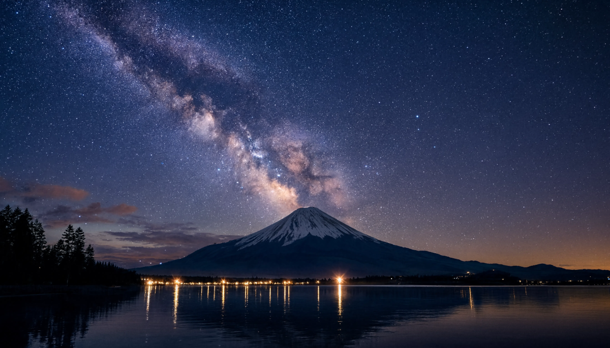 Fuji - Milky Way wallpaper