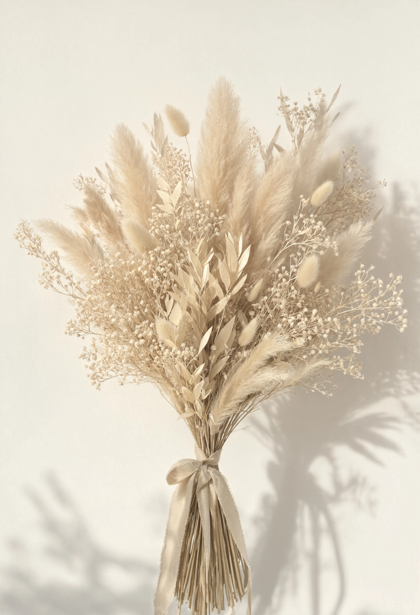 Beige dried grass bouquet