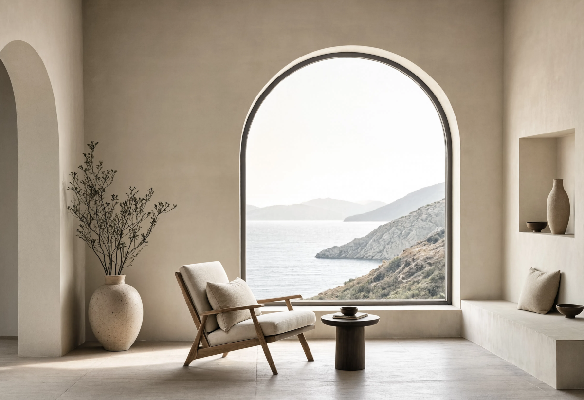 Interior view minimal design wallpaper
