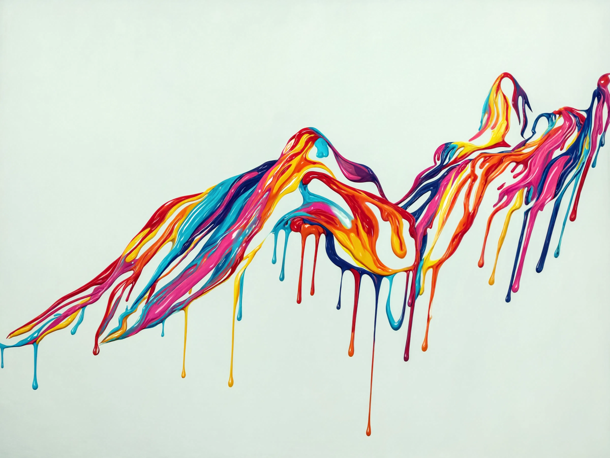 Colorful dripping paint Wallpaper