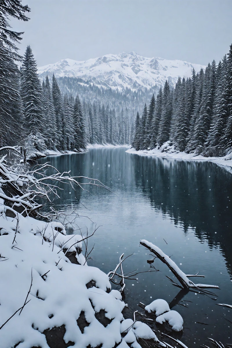 River experience winter photography wallpaper