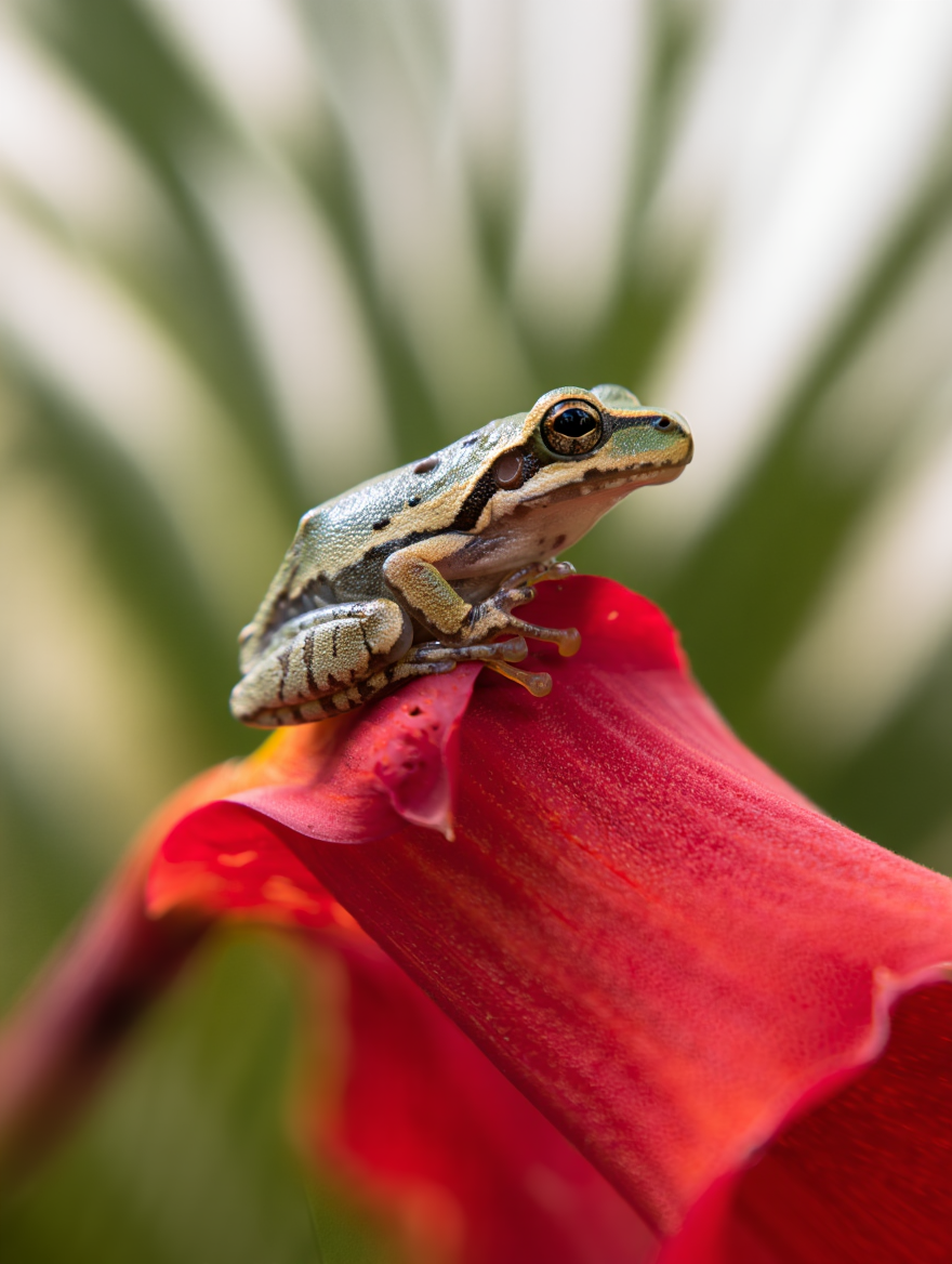 A small tree frog with textured scales