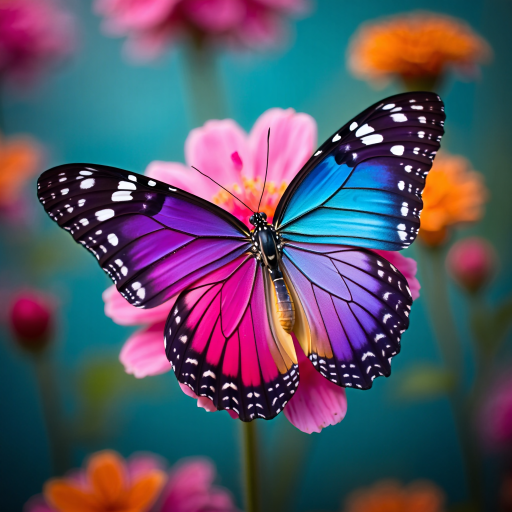 A macro photography of a butterfly
