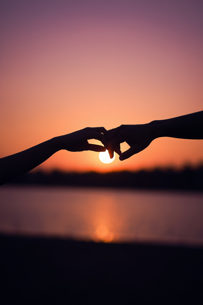 A romantic sunset photography