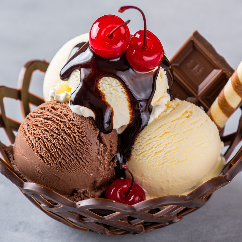 A luxurious ice cream