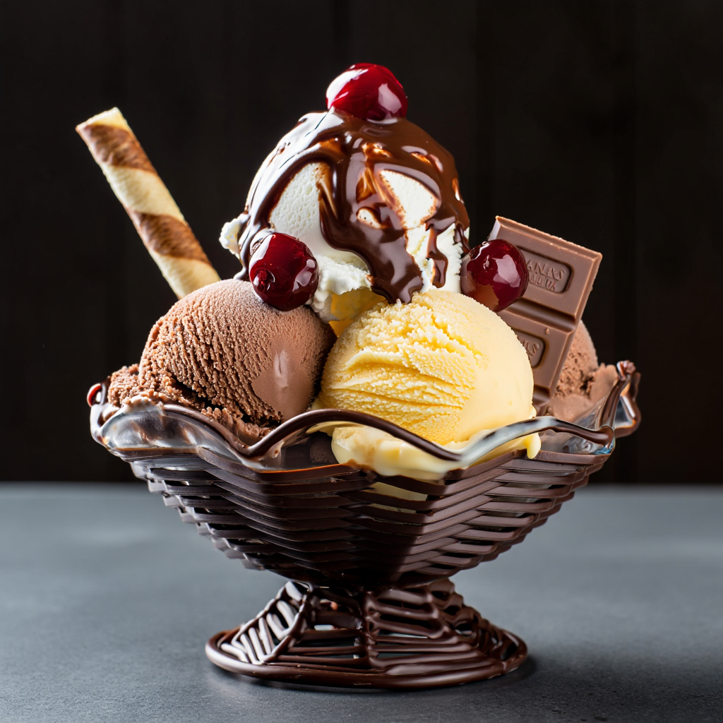 A luxurious ice cream