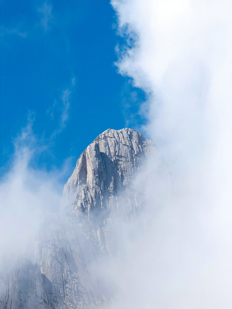 A majestic limestone mountain peak