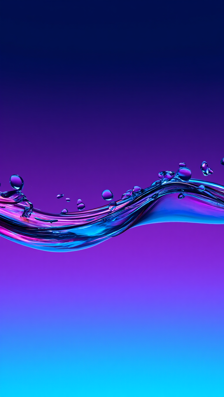 A horizontal liquid wave