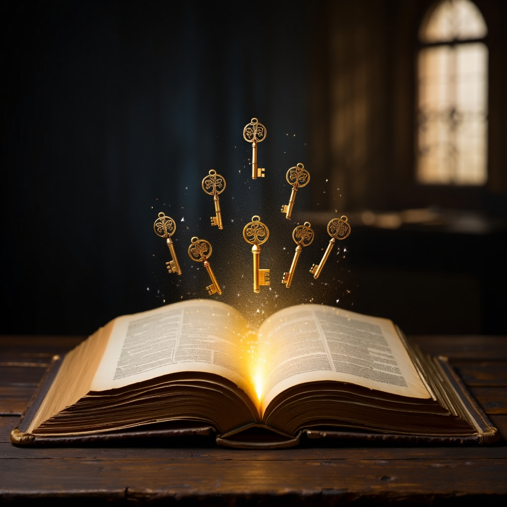 An ancient leather-bound book