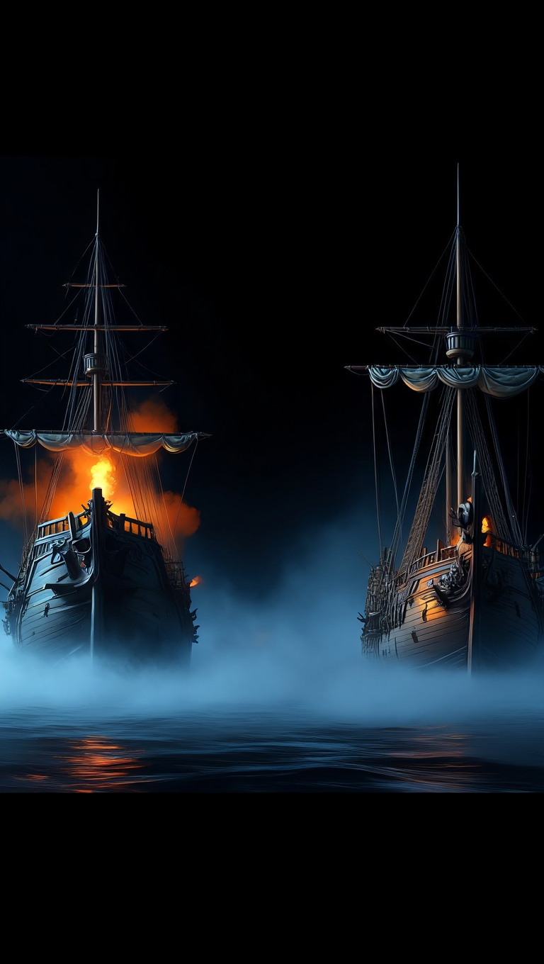 Two pirate ships