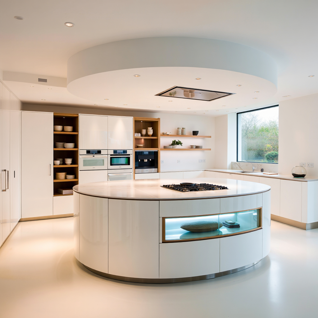 An ultra-modern luxury kitchen interior