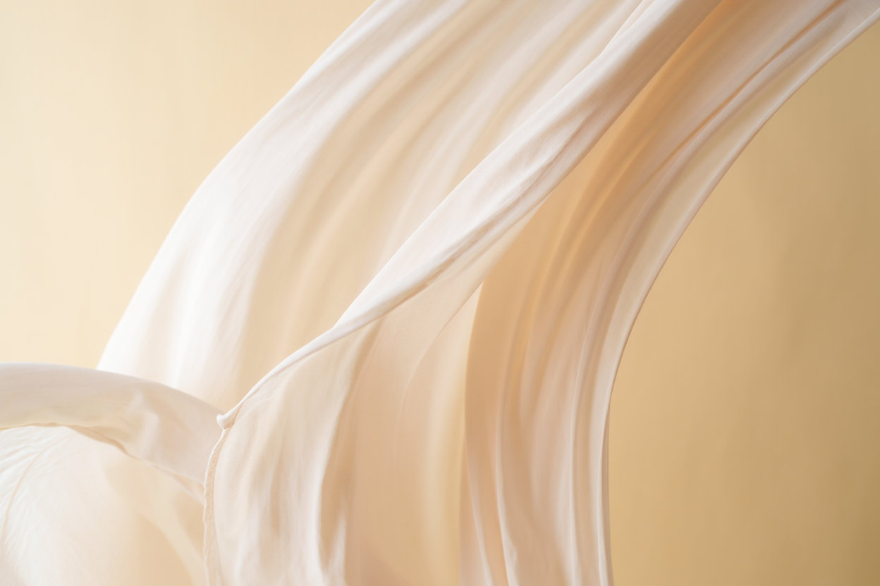 White translucent fabric