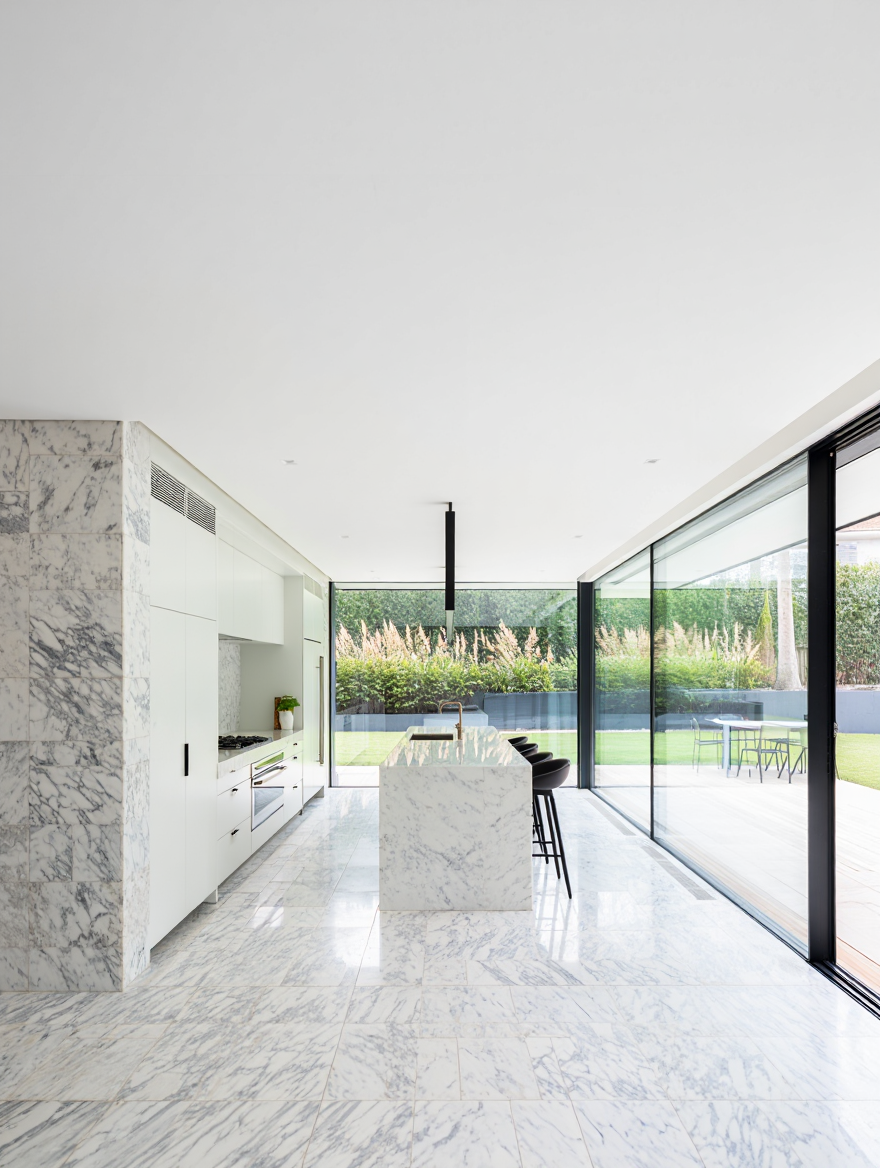 Photography of a modern, minimalist kitchen